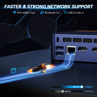 Mini PC SOAYAN Intel N100 4 cœurs 4 threads Windows 11 Pro 8 Go de RAM DDR4 Économie d'énergie pour petit bureau ou boutique OEM Original d'usine
