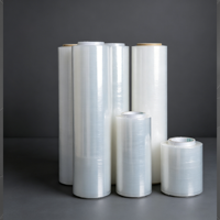 Film étirable souple 50 cm de large LLDPE de qualité alimentaire, résistant à l'humidité, transparent, rouleaux de film d'emballage industriel pour palettes