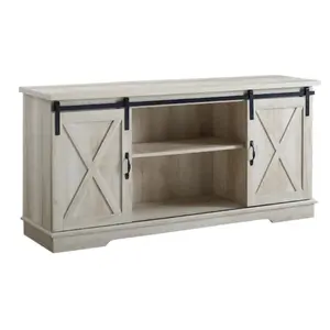 New tv cabinet living room Furniture Sets Farmhouse Design Rustic Sliding Barn Door Center Television TV Stand