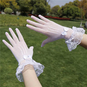 Großhandel Sommer Damen Fahrhandschuhe Modische Spitzenhandschuhe Vollfingerhandschuhe Mädchen Braut Netz-Fischernetzhandschuhe - Product Image 3