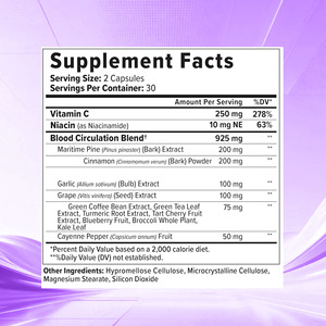 Capsules d'oxyde nitrique OEM/ODM, favorisent la croissance musculaire et améliorent les performances sportives grâce à la vitamine C - Product Image 2