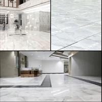 Moins cher chinois Carrara Guangxi marbre blanc grande dalle de marbre blanc naturel carrelage pour salle de bain et salon