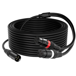Xlr स्प्लिटर Y-XLR केबल, सोना-प्लेटेड 3-पिन xlr पुरुष को दोहरी महिला पैच केबल - Product Image 1
