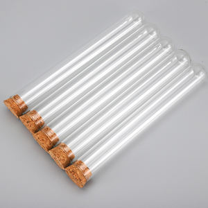 Fabricantes fornecimento directo transparente boca plana redondo fundo borosilicato tubo de ensaio pode ser equipado com cortiça - Product Image 3