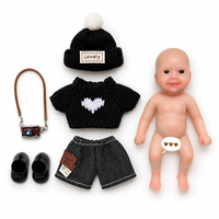 Poupée Reborn en Silicone Solide de 6 Pouces pour Filles, Tenue Tendance, Cadeau de Vacances pour Enfants