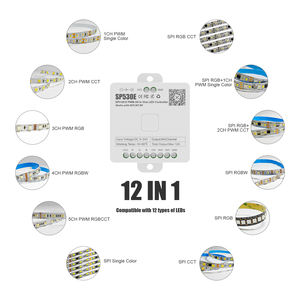 SP530E PWM SPI 5-IN-1 WIFI + BLE couleur unique CCT RGB RGBW RGBCCT 5CH contrôleur DC5V-24V 12V 6A LED contrôleur de bande - Product Image 3