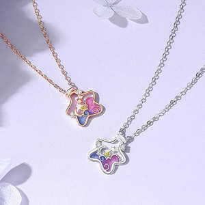 Collar de Joyería de Moda, Collar con Colgante, Joyería Fina, Collar de Plata 925, Joyería para Mujer, Plata de Ley 925, Joyería Estrella - Product Image 1