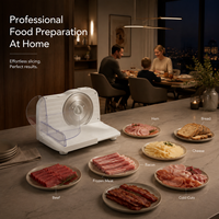 Trancheuse électrique professionnelle 150W pour cuisine - Coupe-viande à épaisseur réglable S898 pour restaurant