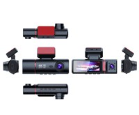 Caméra embarquée 3 canaux 4K Ultra HD avec moniteur de stationnement, vision nocturne, détection de mouvement, enregistrement en boucle, WiFi et application - Vente en gros