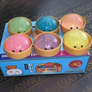 Glitter Dumpling Squishy 8.5cm Silicone <b>Fidget</b> Toy Cute Design Stress Relief Unisex - Product Image 5