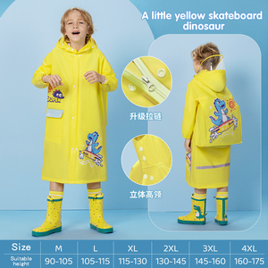 Imperméables pour Enfants Bébé Maternelle Capes de Pluie Dessin Animé <span class=keywords><strong>avec</strong></span> Position pour Sac à Dos pour Écoliers Garçons Filles - Product Image 4
