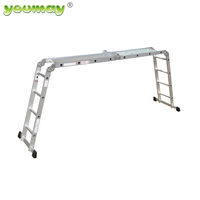 Échelle aluminium Vente en gros Échelle télescopique pliable en aluminium de haute qualité Échelle à chevrons polyvalente