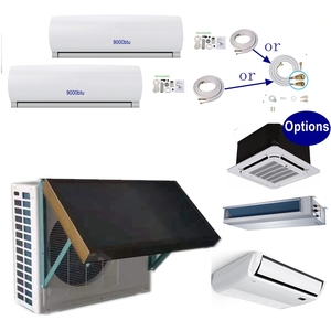 Buen Precio, Inversor de Corriente Continua, Tri-Zona 12000+12000+12000, Multi 22 SEER, Mini Split sin Ductos, Bomba de Calor Eléctrica de Aire Acondicionado para Uso en Habitaciones de Hotel - Product Image 3