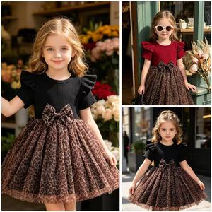 Completo Estivo per Bambine Europee e Americane, Maglietta a Costine in Cotone a Maniche Corte e Gonna, Abito per Bambine - Product Image 1