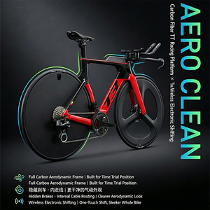 Vélo <span class=keywords><strong>de</strong></span> Triathlon en Fibre <span class=keywords><strong>de</strong></span> Carbone 700C avec Groupe <span class=keywords><strong>de</strong></span> Transfert Sans Fil 24 Vitesses <span class=keywords><strong>pour</strong></span> Course TT, Fabrication Professionnelle Chinoise, MOQ 1 - Product Image 4