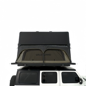 Generous Sleeping Space Rooftop Tent with 202x130cm Main Cabin Plus Extended Area for Outdoor <b>Camping</b> Family <b>Camping</b> Trips - Product Image 3