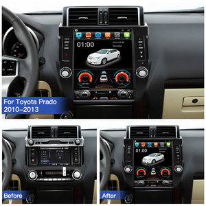 HFMidia Écran vertical 12,1 pouces Radio BT Lecteur multimédia vidéo Unité principale pour Toyota Prado 2014-2017 Radio CarPlay sans fil - Product Image 4