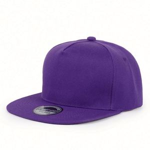 Gorra Plana de Cinco Paneles con Visera Plana, Estilo Hip-Hop, Color Sólido, con Logotipo Personalizado para Hombre - Product Image 3