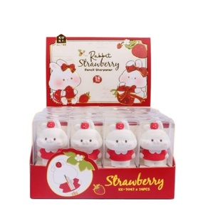 Sacapuntas Portátil Mini <span class=keywords><strong>de</strong></span> Dibujos Animados <span class=keywords><strong>de</strong></span> Conejito Dulce <span class=keywords><strong>de</strong></span> Zhejiang, con Forma <span class=keywords><strong>de</strong></span> Fresa, para Estudiantes - Product Image 1