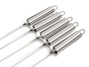 <span class=keywords><strong>Pinchos</strong></span> de acero inoxidable para barbacoa, para Shish Kabob, pollo, camarón y verduras - Product Image 2