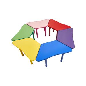 Juegos de mesa ignífugos ajustables listos para la escuela, muebles educativos para la escuela, mesa de estudio colorida para niños - Product Image 3