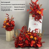 Nouvelles compositions florales artificielles pour décorations de passerelles de lieux de mariage, chrysanthèmes féériques en acier inoxydable, style japonais