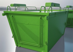2-10cubic sân thép công nghiệp chất thải từ chối container di động phế liệu kim loại rác dumpster ngoài trời móc nâng container bỏ qua <span class=keywords><strong>bin</strong></span> - Product Image 5
