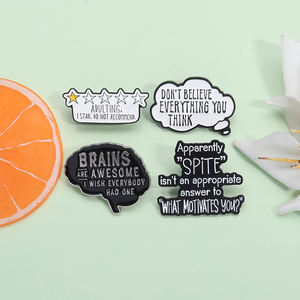Divertidos alfileres de esmalte de sarcasmo, no confíes <span class=keywords><strong>en</strong></span> todo lo que piensas, broche, insignia de solapa, regalo de joyería para amigos - Product Image 2