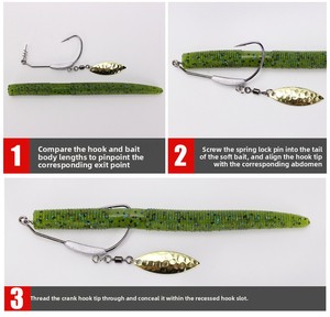 เหยื่อปลอม ALPHA PVC รูปหนอน แบบมีเกลียว ขนาด 13.5 ซม. น้ำหนัก 10 กรัม เหยื่อปลอมแบบหนอนไบโอนิค - Product Image 6