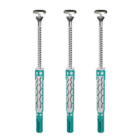 Kit d'ancrage en plastique robuste, cheville verte avec vis autotaraudeuse pour fixation murale de meubles, pour foret de 9 mm