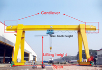 Henan Yufei Grue portique à poutre simple de type MH de haute qualité, grue portique à poutre simple sur rail, 10-50 tonnes