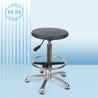 Chaise de laboratoire hospitalière en polyuréthane KEDE, pour atelier sans poussière, réglable en hauteur, pivotante, à bascule, usage industriel et scolaire