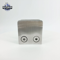 2205 pince à verre carrée en acier inoxydable Duplex support de garde-corps en verre moderne robuste pour systèmes de clôture de piscine d'escalier de balcon