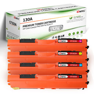 Cartouche de toner couleur compatible 130A CF350A Bk/ <span class=keywords><strong>CF351A</strong></span> C/ CF352A Y/ CF353A M pour HP LaserJet Pro MFP M176n/177fw - Product Image 1