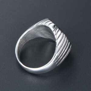 Titanium Steel Punk Men's <b>Ring</b> Eight Pointed Star Geometric Design Gift Jewelry SA1070 - Product Image 4