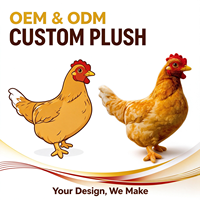 Poupée réaliste en forme de petit poulet, figurine abstraite, jouet en peluche personnalisé OEM avec impression 3D et rembourrage en polaire douce, cadeau de Noël