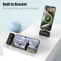 Mini Power Bank Capsule 5000mAh 2-en-1 USB-C Chargeur Portable avec Écran LCD Charge Rapide Power Bank Léger