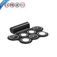 Batterie électronique portable à prix de gros d'usine avec double haut-parleur tambour enroulable