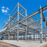 Structure de hangar en acier préfabriqué industriel, bâtiments d'entrepôt en acier préfabriqués à grande portée