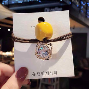 कस्टम नए वसंत प्यारा कोरियन फैशन स्क्वायर हेड लोचदार बाल टाई लड़कियों के खोखले राइनस्टोन कपड़े हेडबैंड हेयर एक्सेसरीज़ - Product Image 5