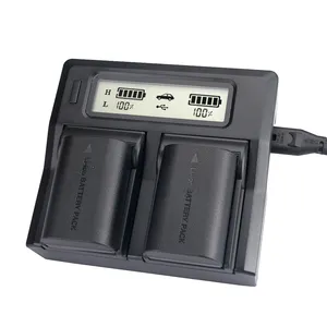 KingMa LCD Display Dual Charger untuk LP-E6 Baterai untuk Canon D Mark II, 5D Mark III, 7D2 EOS 60D 7D 6D 70D 60Da 5DS 5DSR Kamera