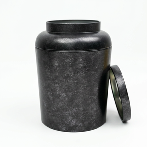 Ready Stock Vintage Round Tea <b>Tin</b> Can Airtight Metal <b>Storage</b> Jar For 120g Tea Dried Tangerine Peel Xiaoqinggan White Tea Gift - Product Image 5