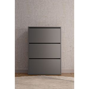 Zapatero Vizyon de 3 Puertas en Madera de Pino Atlántico, Mueble de Almacenamiento Moderno de 6 Estantes, Convertible, Extensible y Montable en Pared - Product Image 4