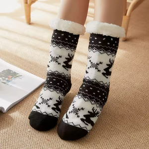 Wholesale <strong>Fleece</strong> Christmas <strong>Socks</strong> Fuzzy Christmas Cozy <strong>Socks</strong> Fluffy Unisex <strong>Fleece</strong> Sherpa <strong>Lined</strong> <strong>Socks</strong> - Product Image 4