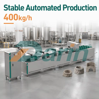 Ligne de production industrielle de friandises pour rongeurs 400 kg/h, machine d'extrusion de granulés d'aliments pour lapins en acier inoxydable, commande par moteur et PLC