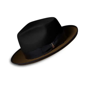 Black deep Green <b>Wool</b> Fedora Hat With Black Band Unisex Adult Formal Casual Four Seasons 56-58CM - Product Image 2