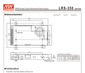 MEAN WELL LRS-350-12 348W <b>12V</b> 29A Ultra Slim 30mm AC-DC Enclosed Waterproof <b>Switching</b> Power Supply for LED Lighting AC90-264Vac - Product Image 5