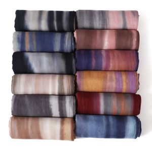 Écharpe longue unie en modal, <span class=keywords><strong>style</strong></span> turban dégradé imprimé, <span class=keywords><strong>hijab</strong></span> tie-dye de haute qualité, châle doux et coloré pour femmes, foulards musulmans - Product Image 5