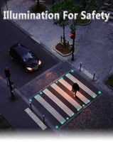 Lampu penanda tanah bertenaga surya IP68-Certified untuk jalur masuk luar ruangan dan jalur pejalan kaki