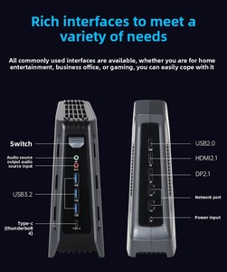 नई इंटेल अल्ट्रा 7 255 एच 265 एच आई कंप्यूटिंग मिनी कंप्यूटर टॉवर 8k गेमिंग कंप्यूटर के साथ 8k गेमिंग कंप्यूटर - Product Image 2